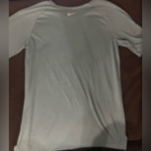 Nike Running Womens Size XS Khaki Green Mesh Back Short Sleeve T-Shirt - Picture 8 of 15